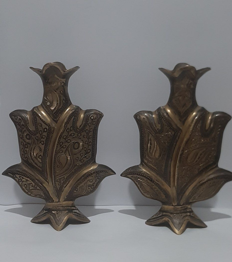 جفت گلدان برنزی نایاب خارجی