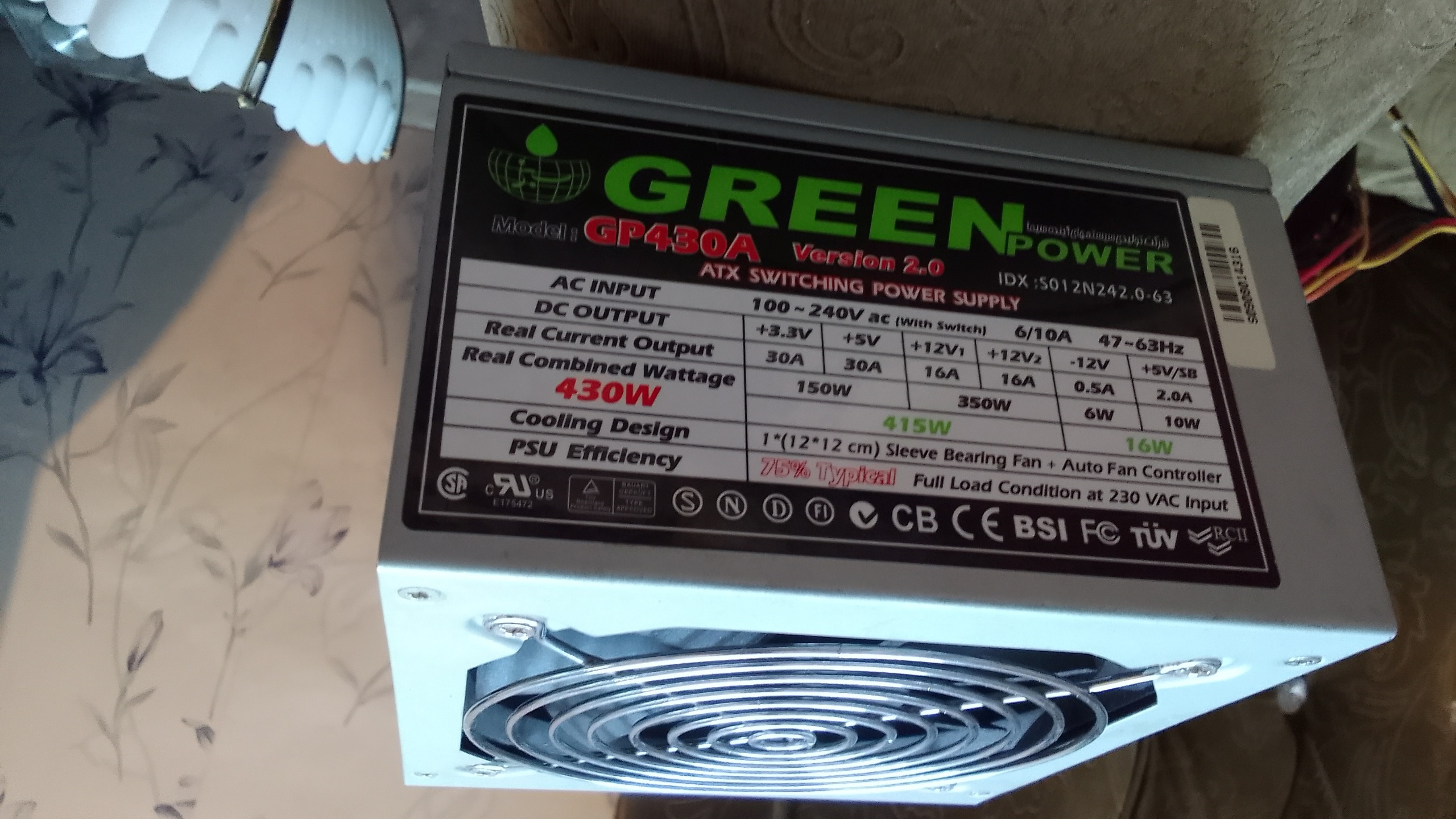 پاور 430W گرین