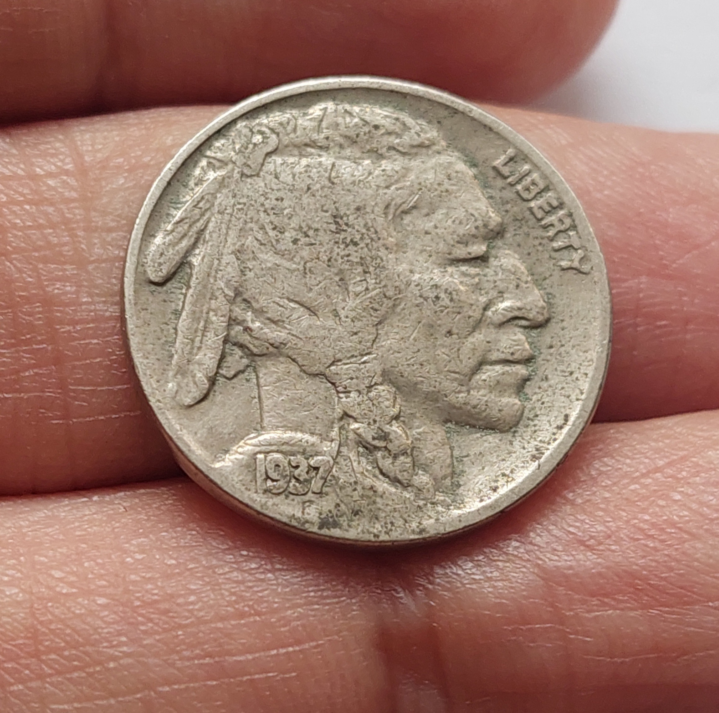 سکه نیکل  یادبودی معروف بوفالو آمریکا  1937