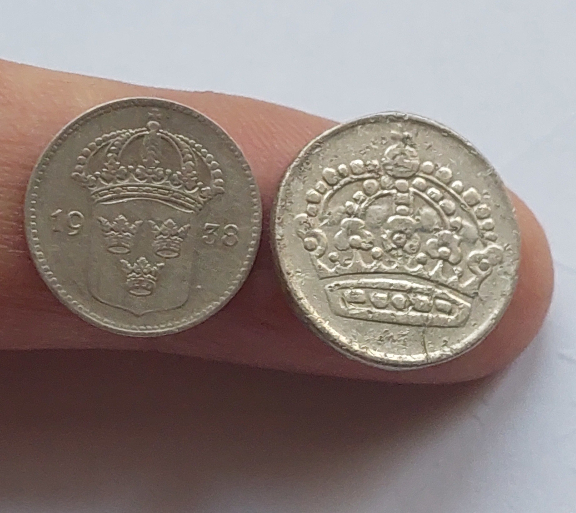 ست2 عددی ریز   سکه نقره سوئد باهم