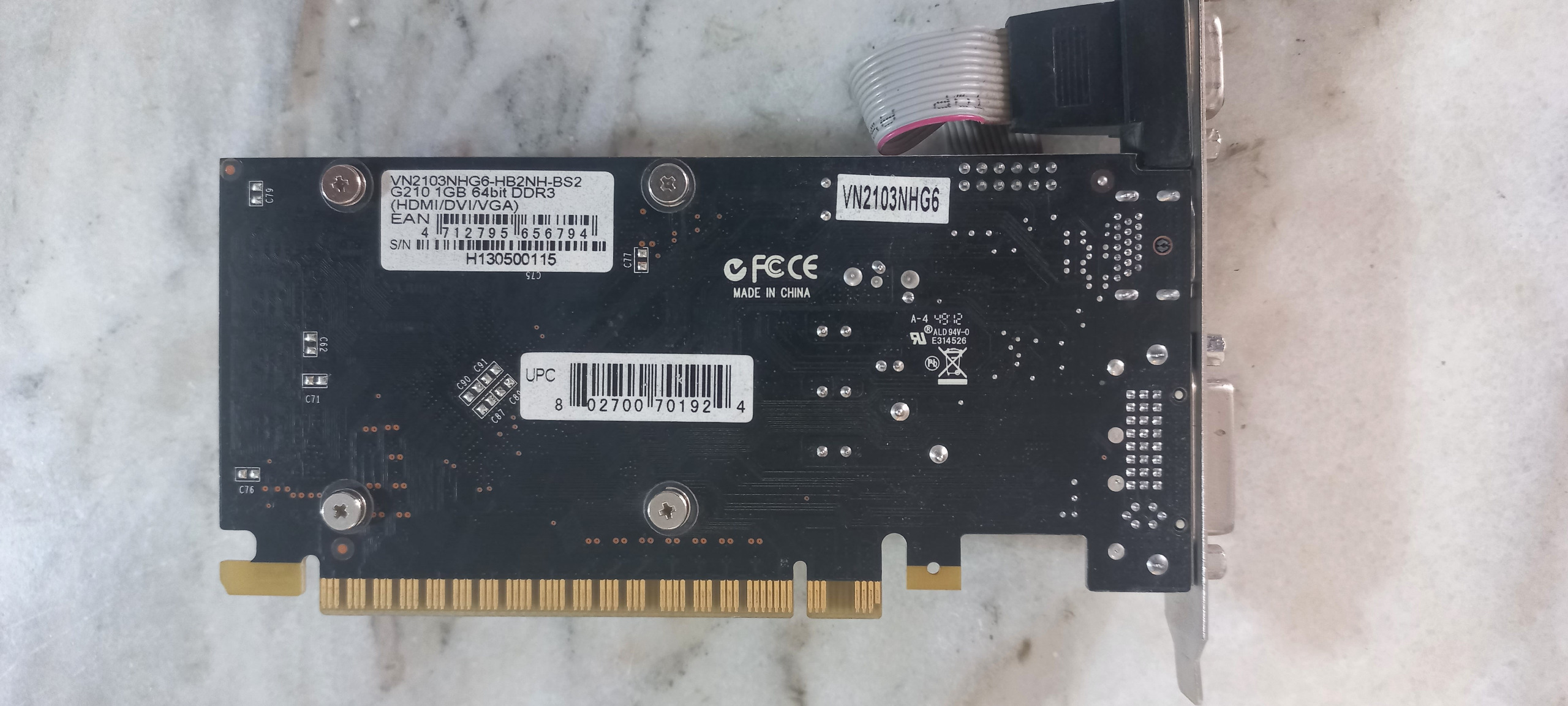 کارت گرافیک مدل VN2103NHG6 G210 1GB DDR3