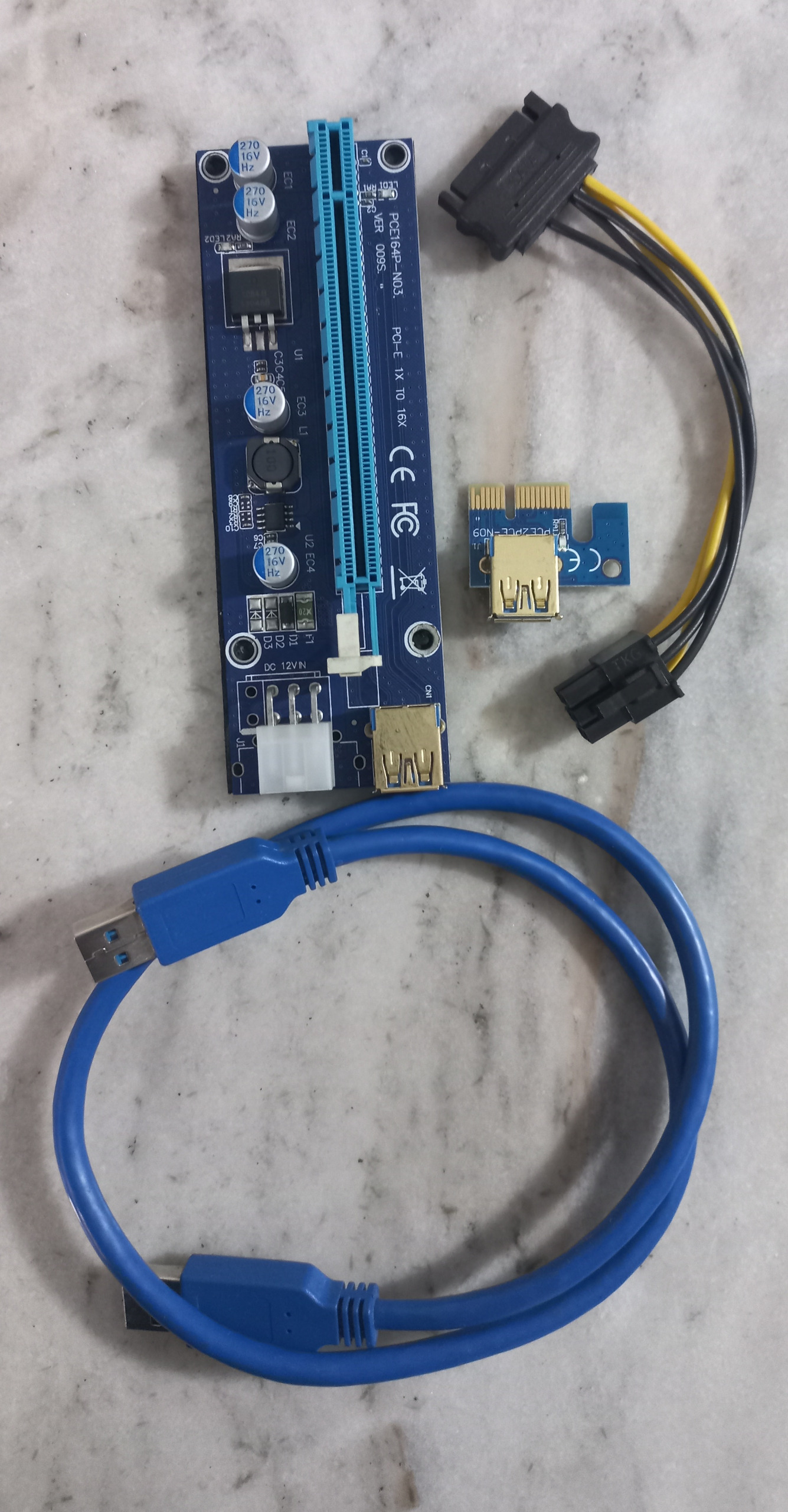 رایزر کارت گرافیک PCI EXPRESS 1X به 16Xمدل 009S