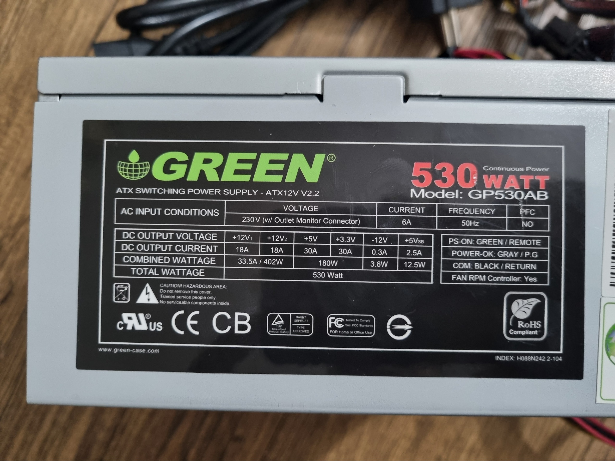 پاور گرین 530 وات مدل GP530AB (توضیحات خوانده شود)