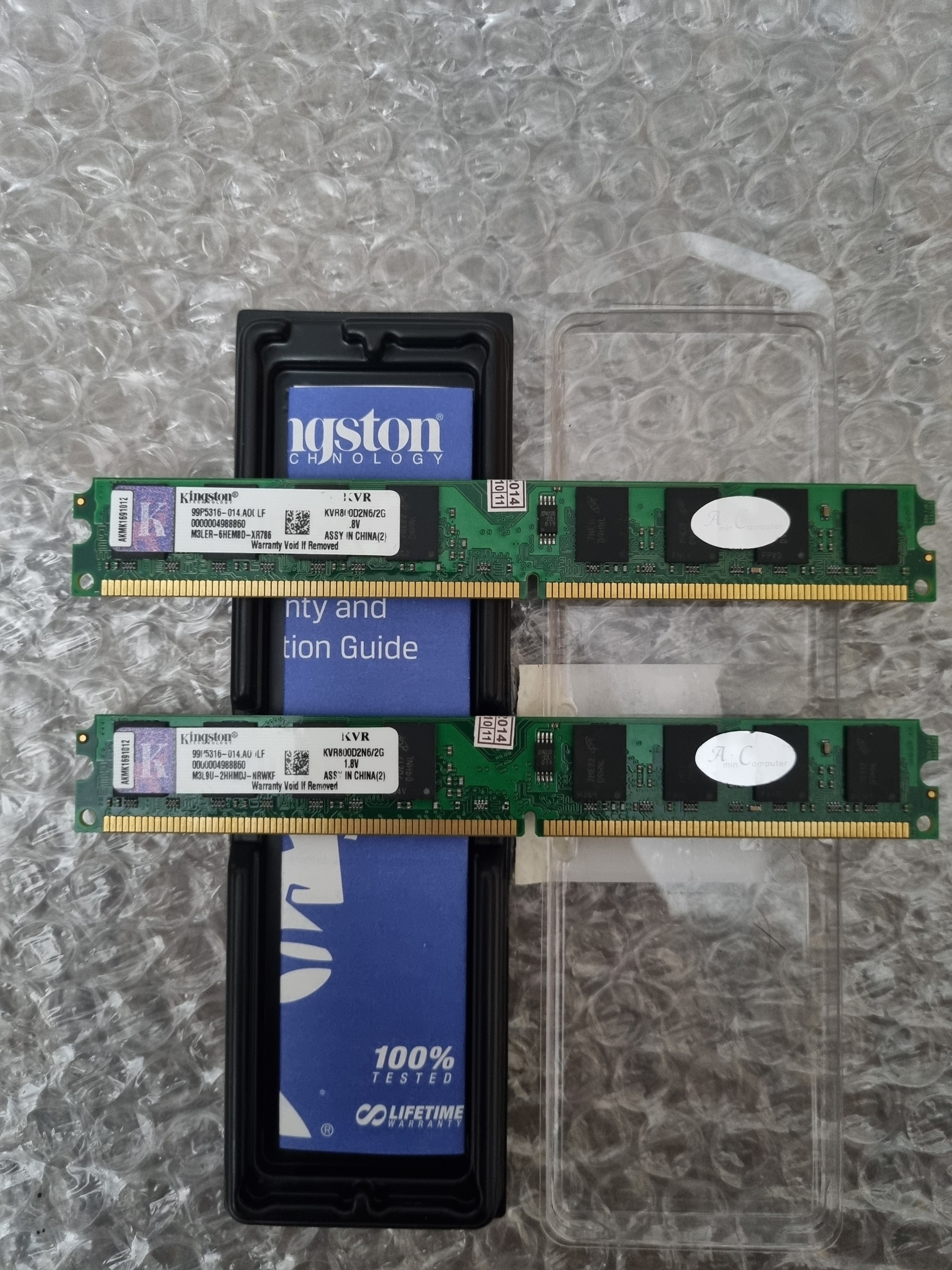 رم 2 گیگ کینگستون ddr2 پک دوتایی