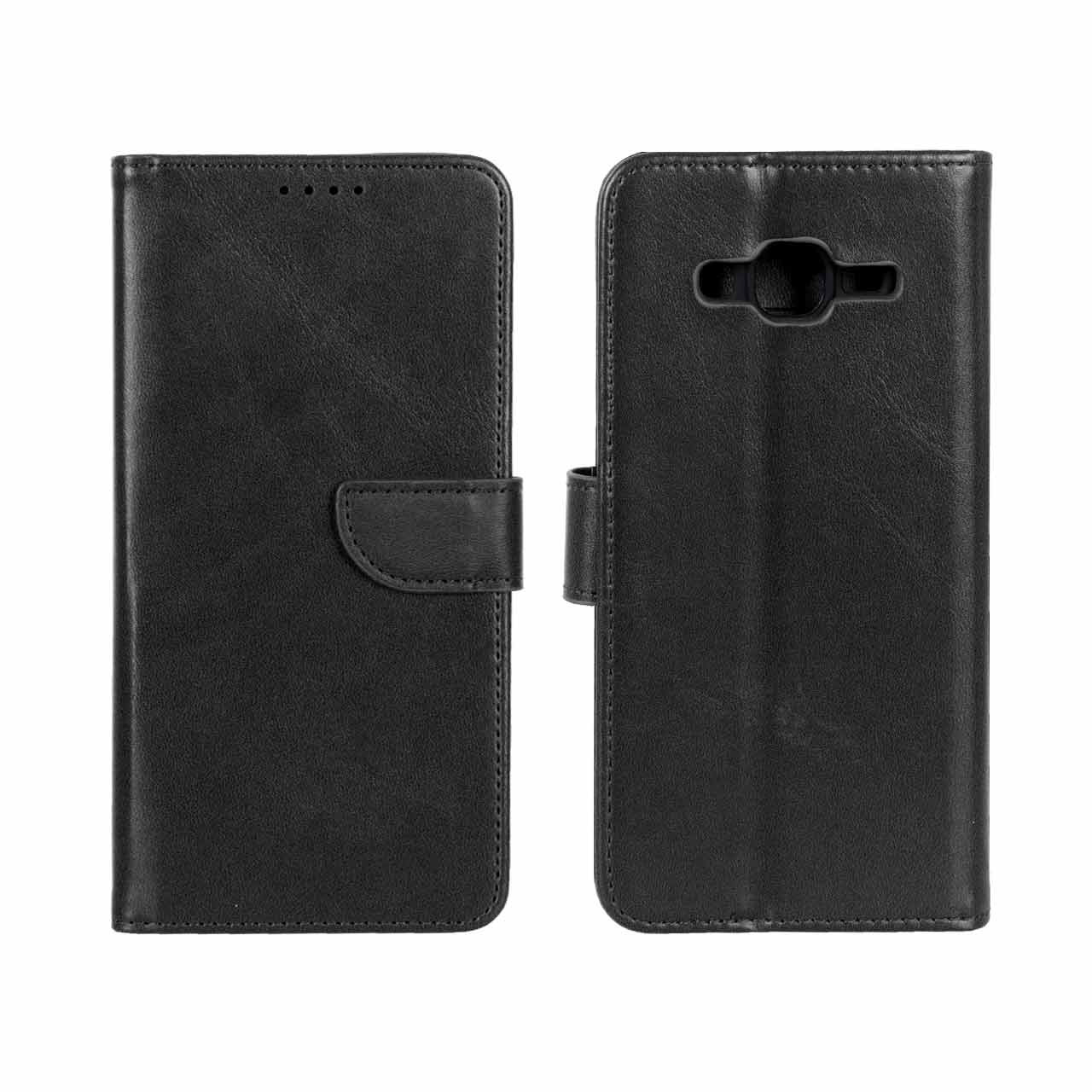 کیف چرمی موبایل مگنتی سامسونگ J2Prime مشکی