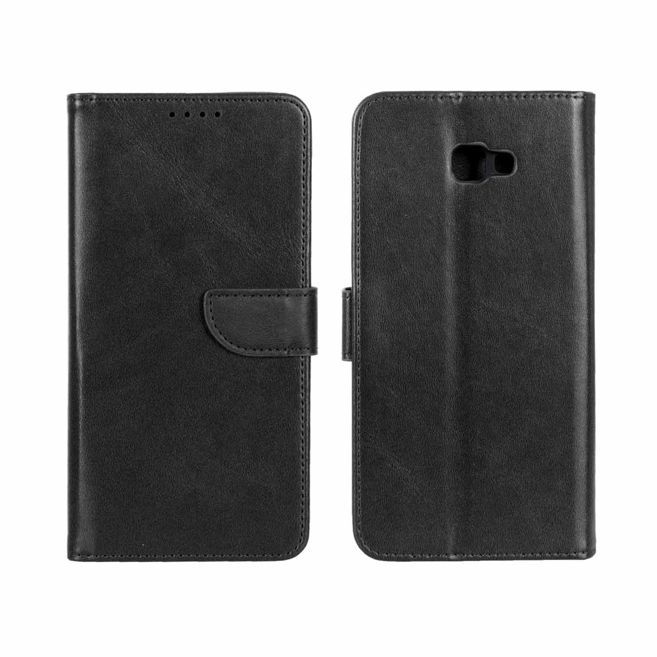 کیف چرمی موبایل مگنتی سامسونگ J4Plus مشکی