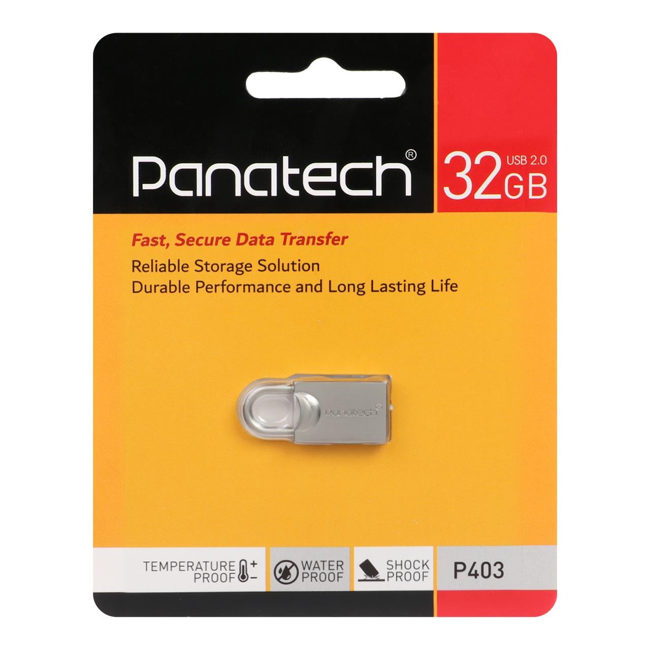 فلش 32GB USB2 Panatech P403 نقره ای