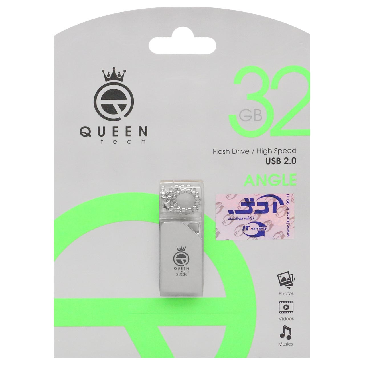 فلش 32GB USB2 Queen ANGLE