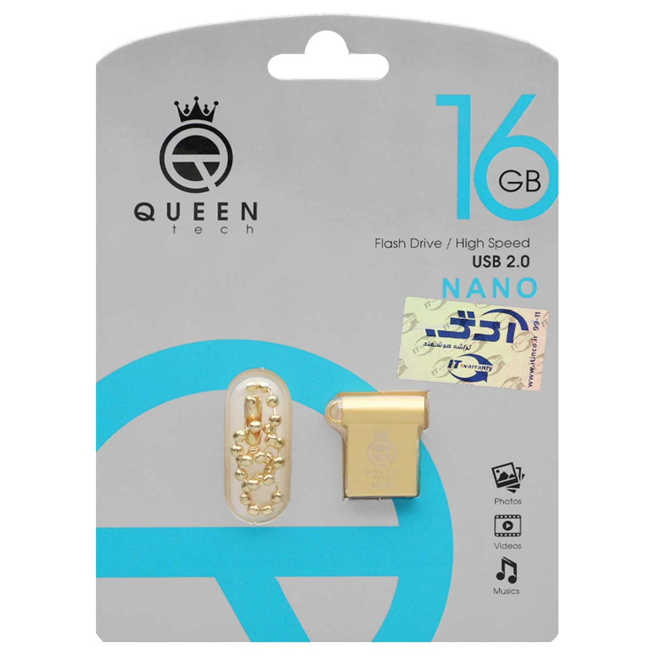 فلش 16GB USB2 Queen NANO