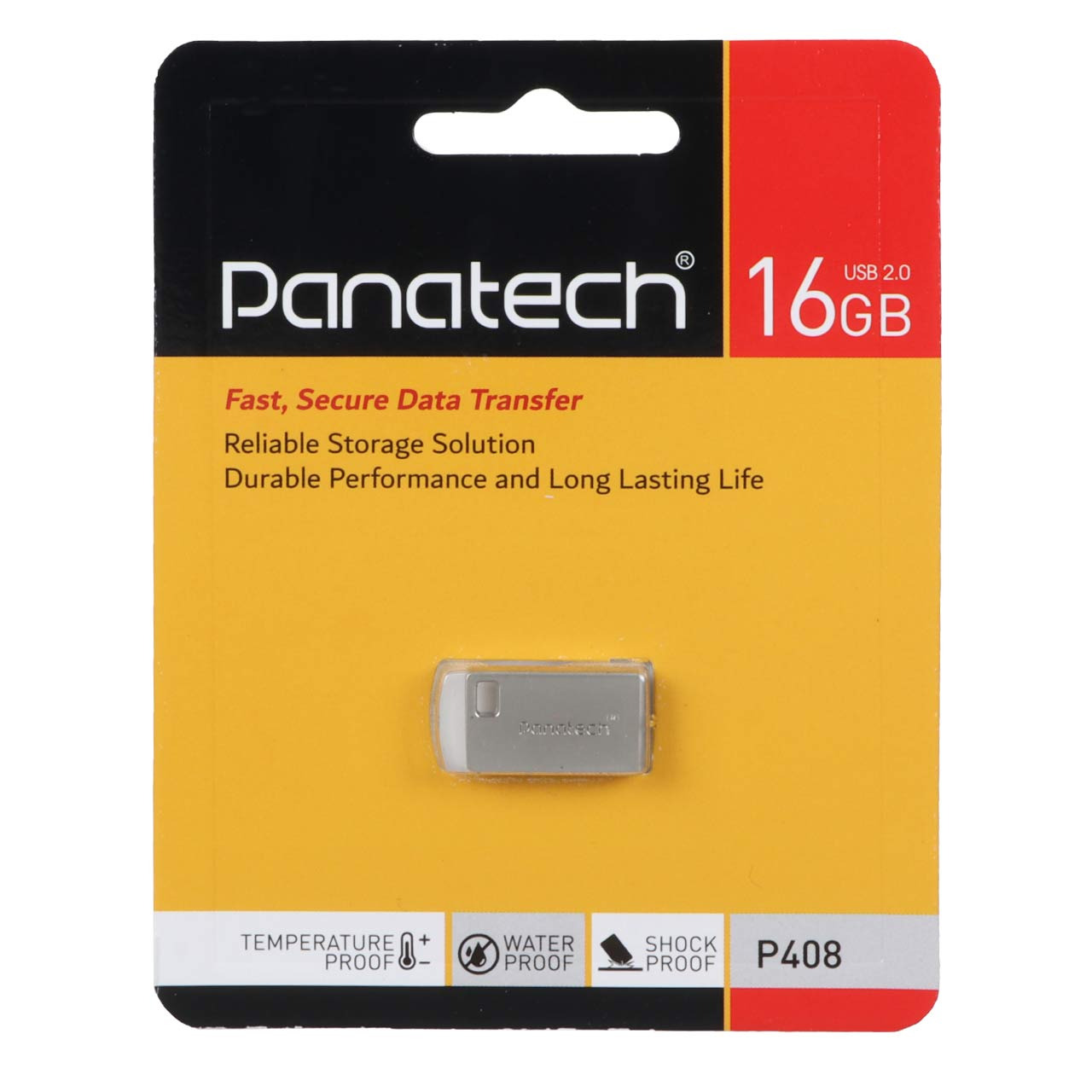 فلش 16GB USB2 Panatech P408 نقره ای