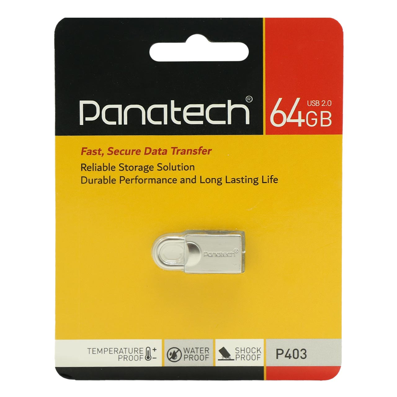 فلش 64GB USB2 Panatech P403 نقره ای