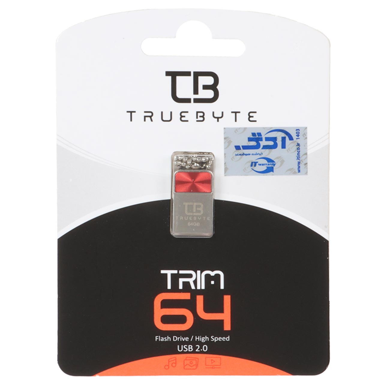 فلش 64GB USB2 TRUEBYTE TRIM قرمز