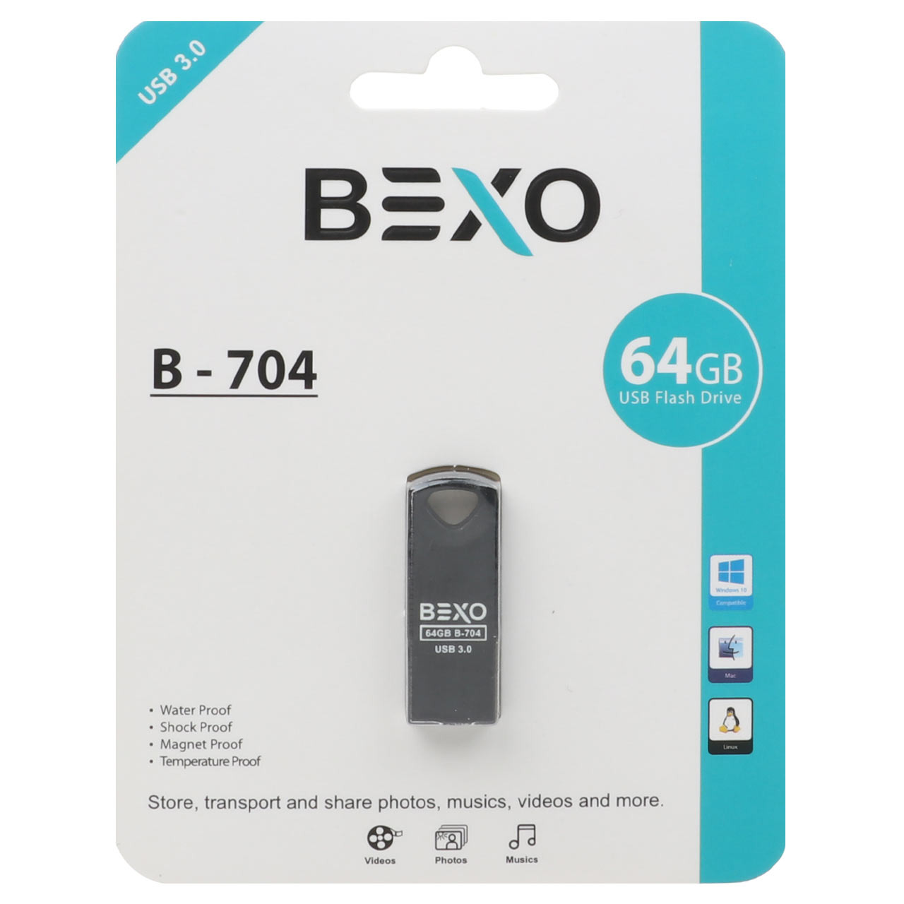فلش 64GB USB3 BEXO B-704 مشکی