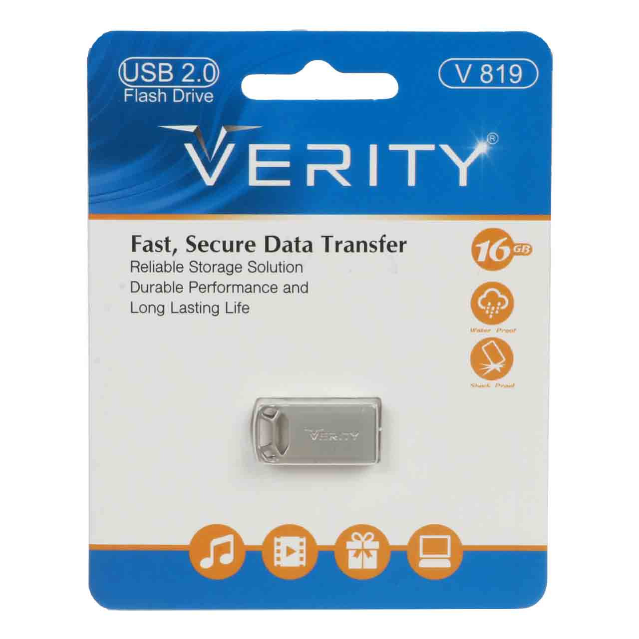 فلش 16GB USB2 Verity V819 نقره ای