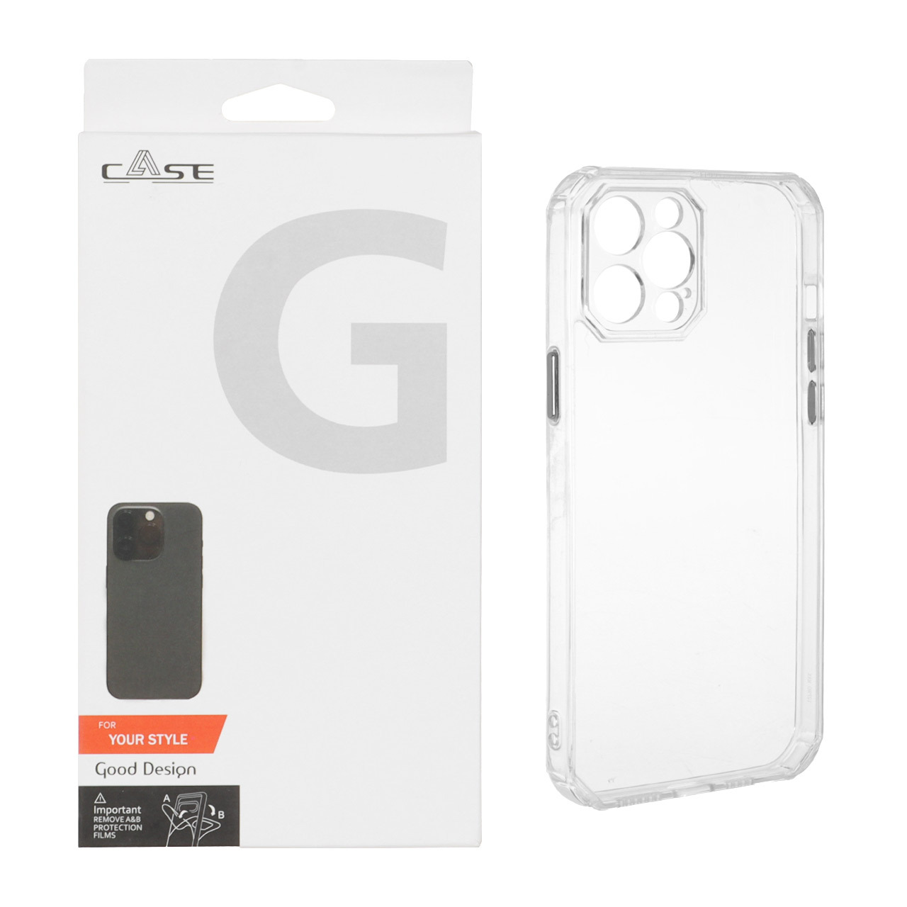 قاب پشت سخت GCase شفاف آیفون12ProMax کد740