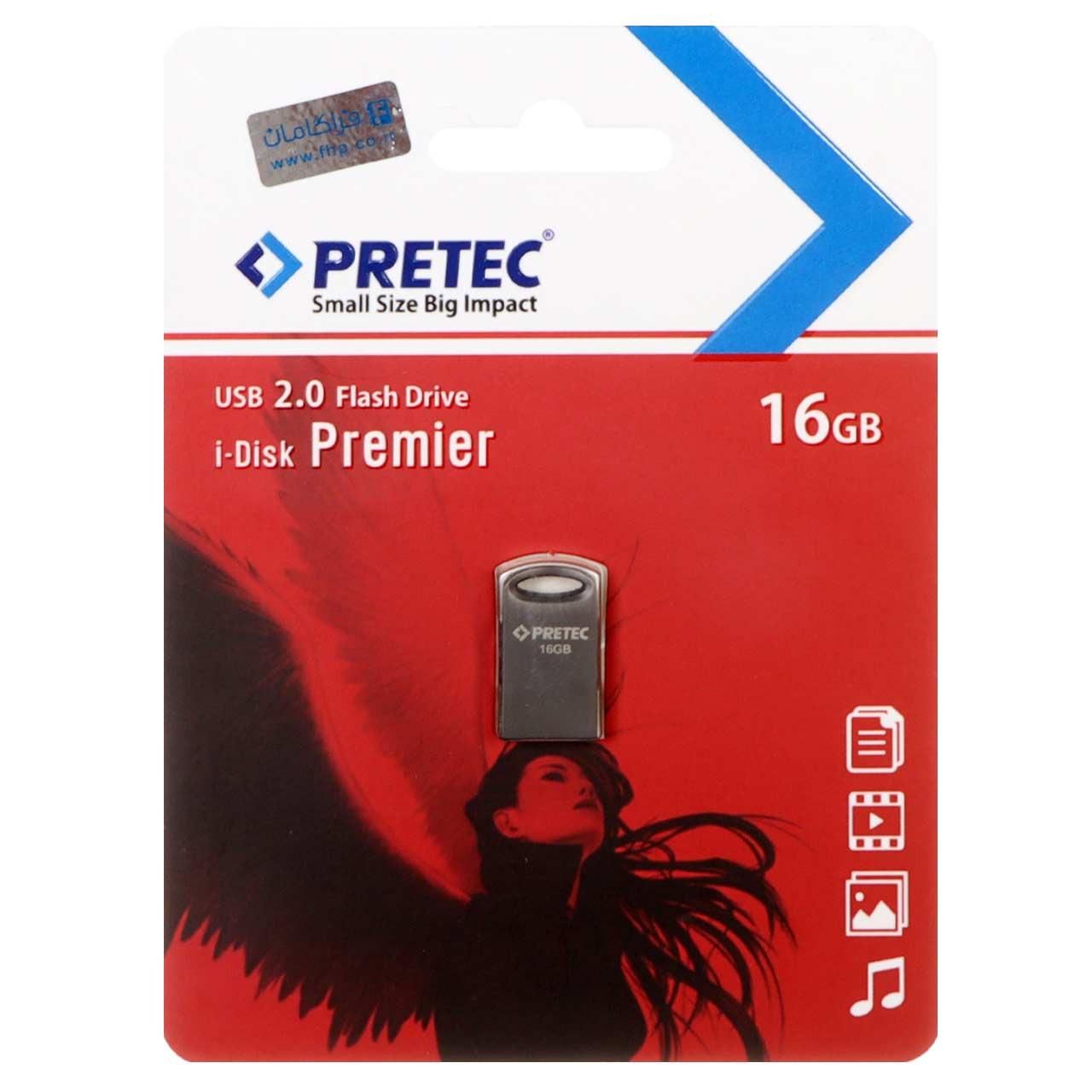 فلش 16GB USB2 Pretec Premier مشکی