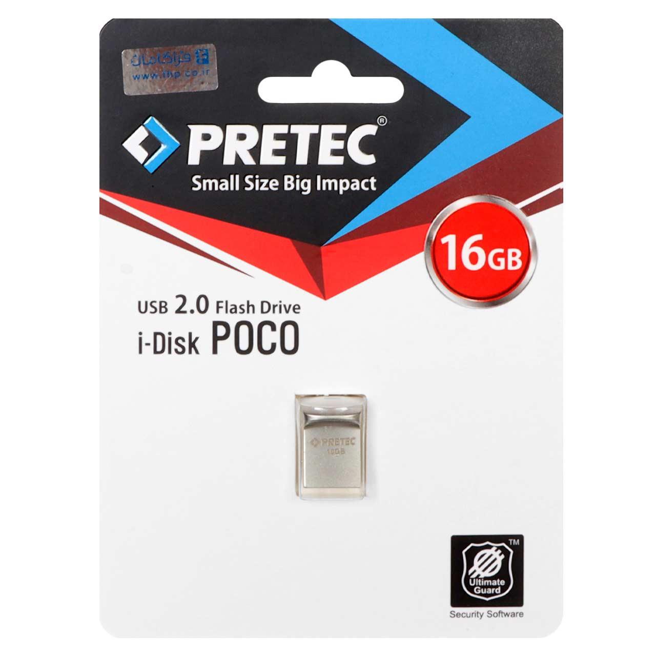فلش 16GB USB2 Pretec Poco نقره ای