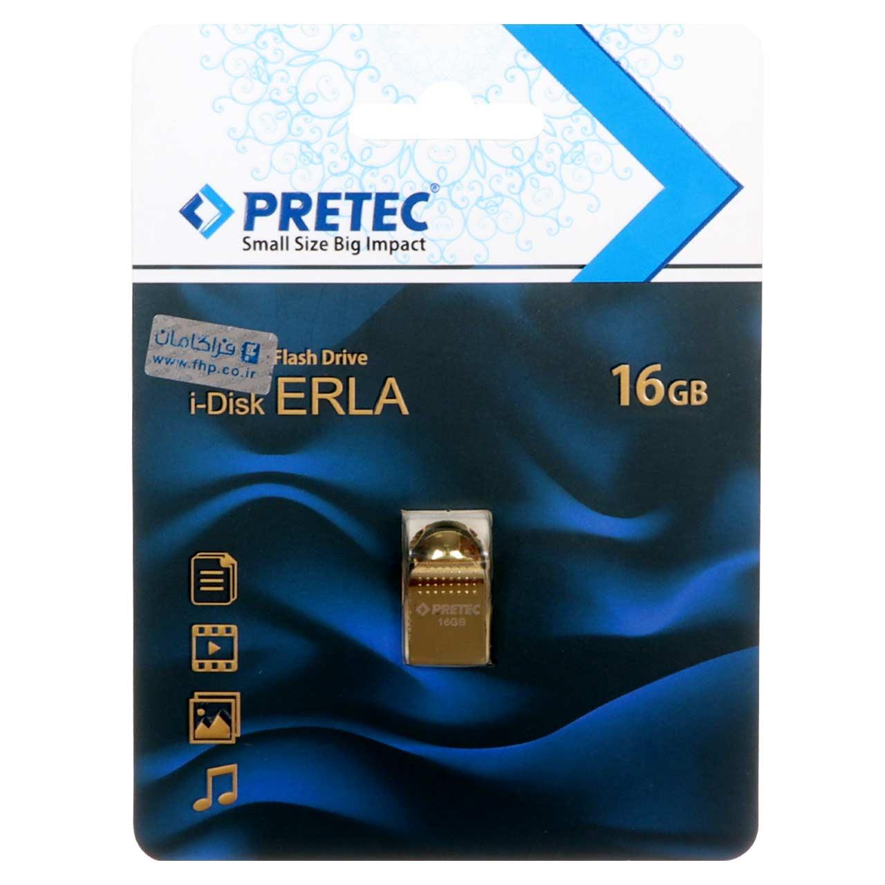 فلش 16GB USB2 Pretec Erla طلایی