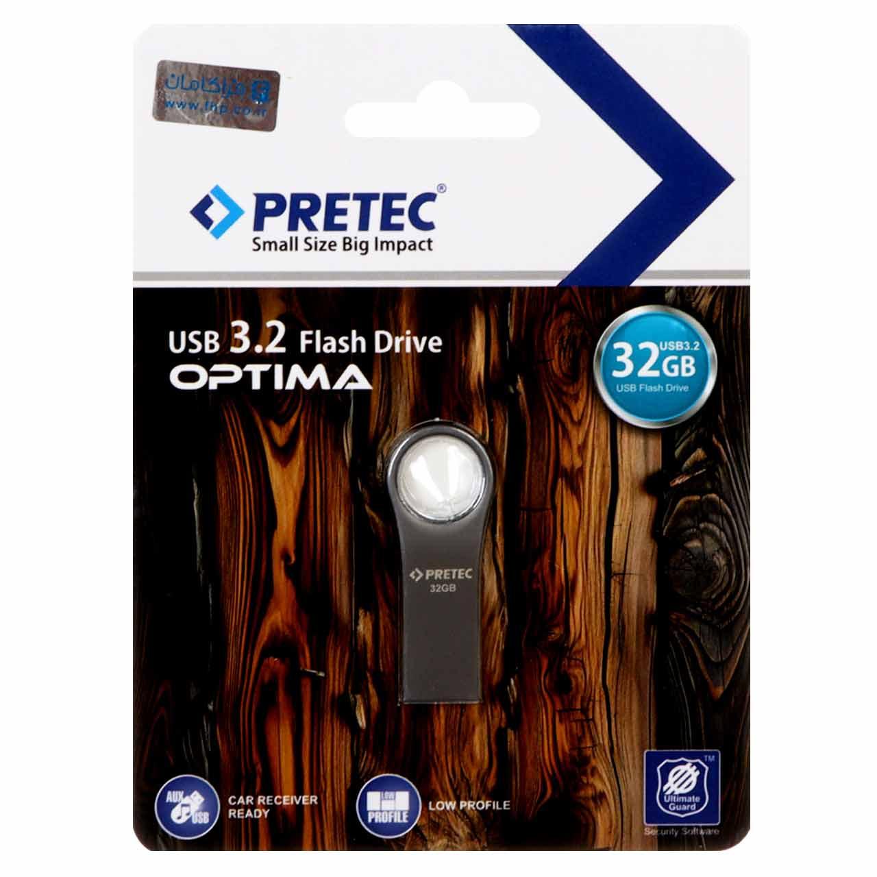 فلش 32GB USB3.2 Pretec Optima خاکستری