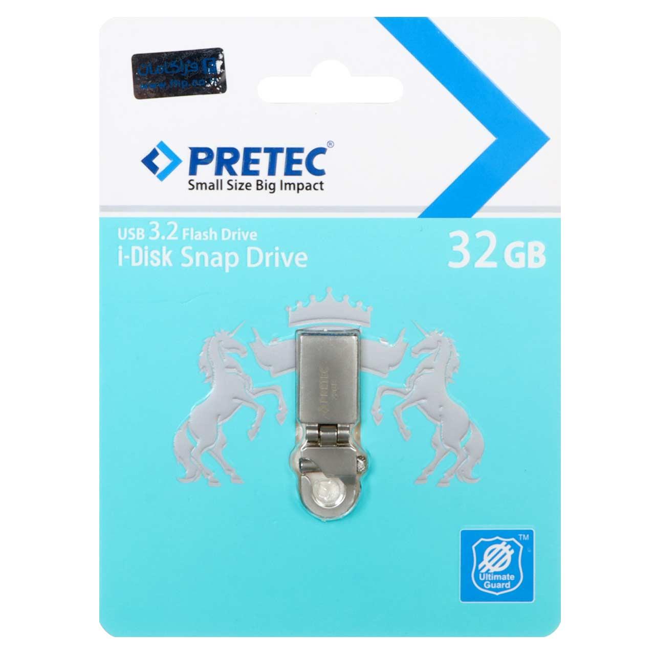 فلش 32GB USB3.2 Pretec Snap Drive نقره ای