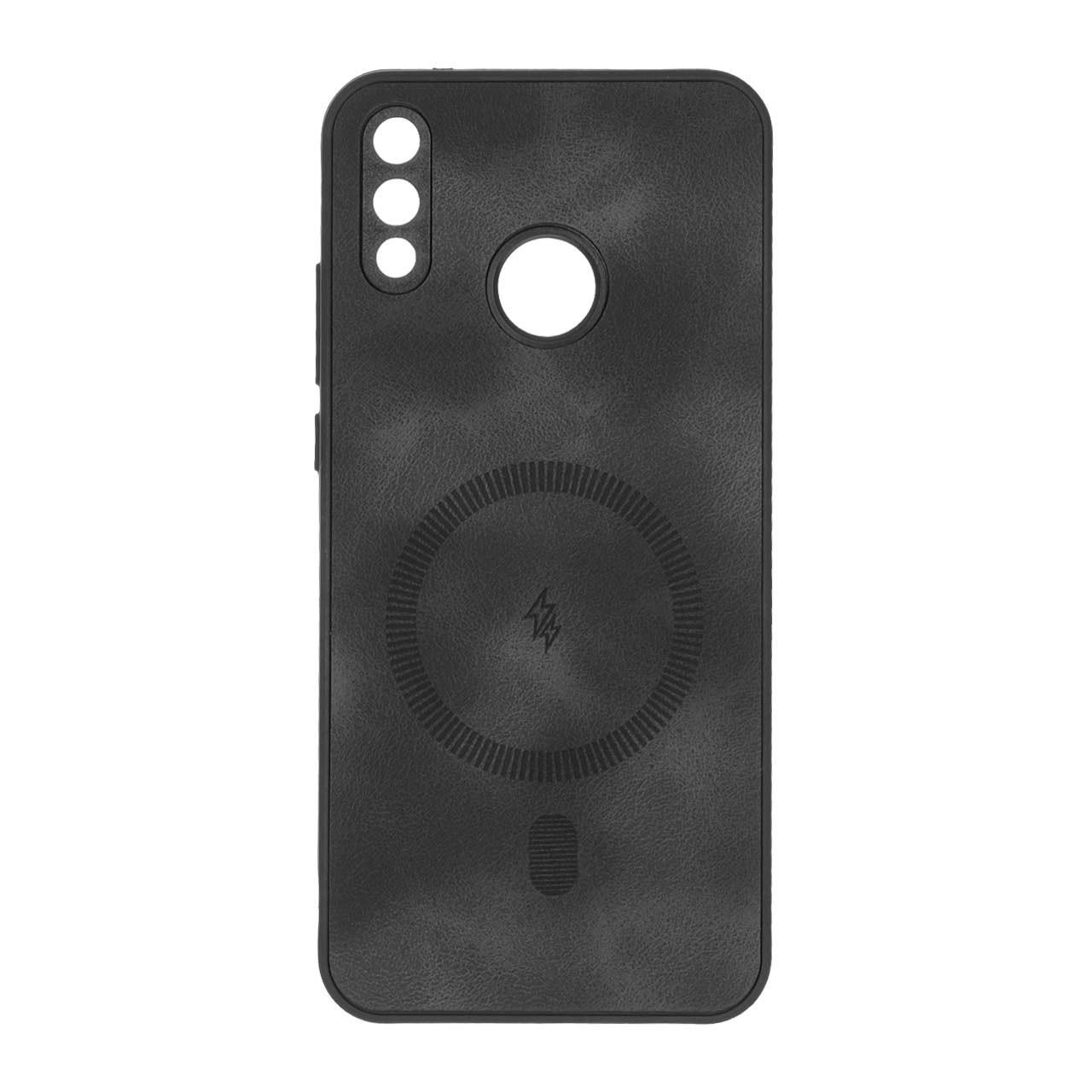 قاب چرم طرح مگ سیف هاشور هواوی Y92019 مشکی