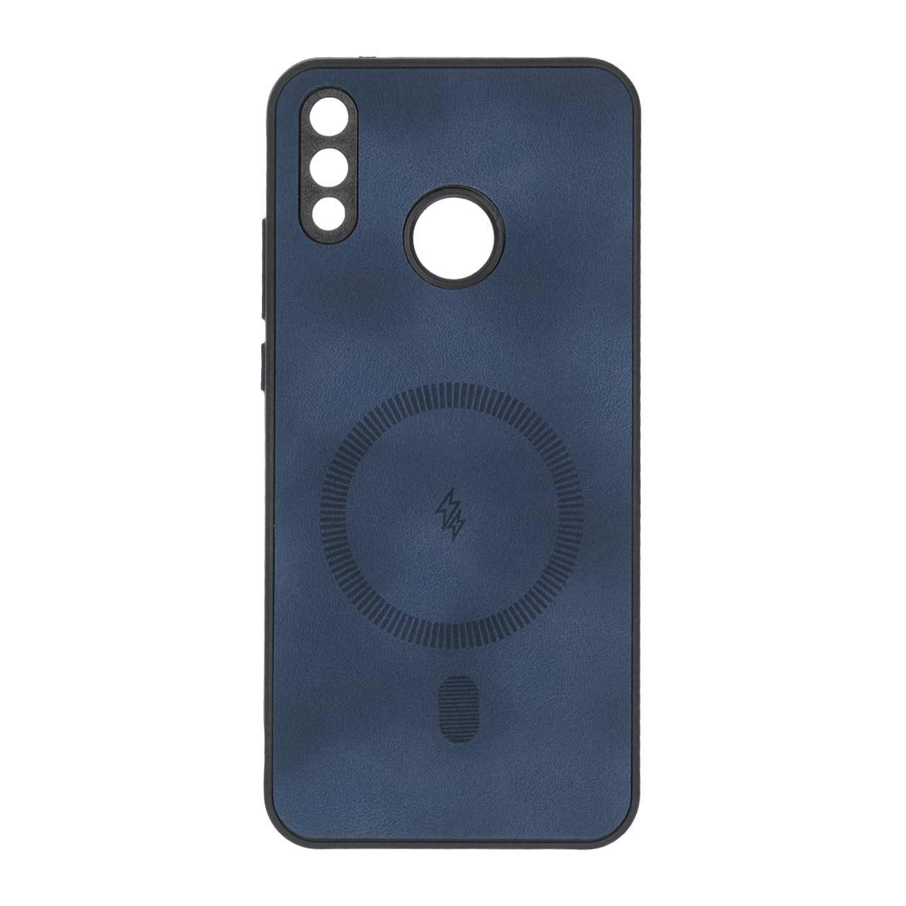 قاب چرم طرح مگ سیف هاشور هواوی Y92019 سرمه ای