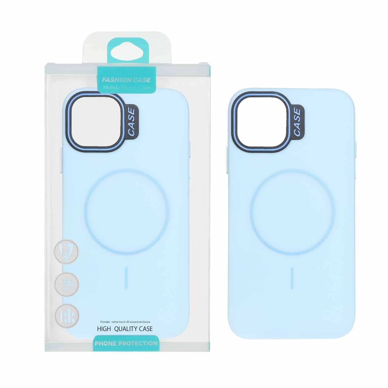 قاب طرح سیلیکونMagsafe پاستیلی آیفون11 آبی