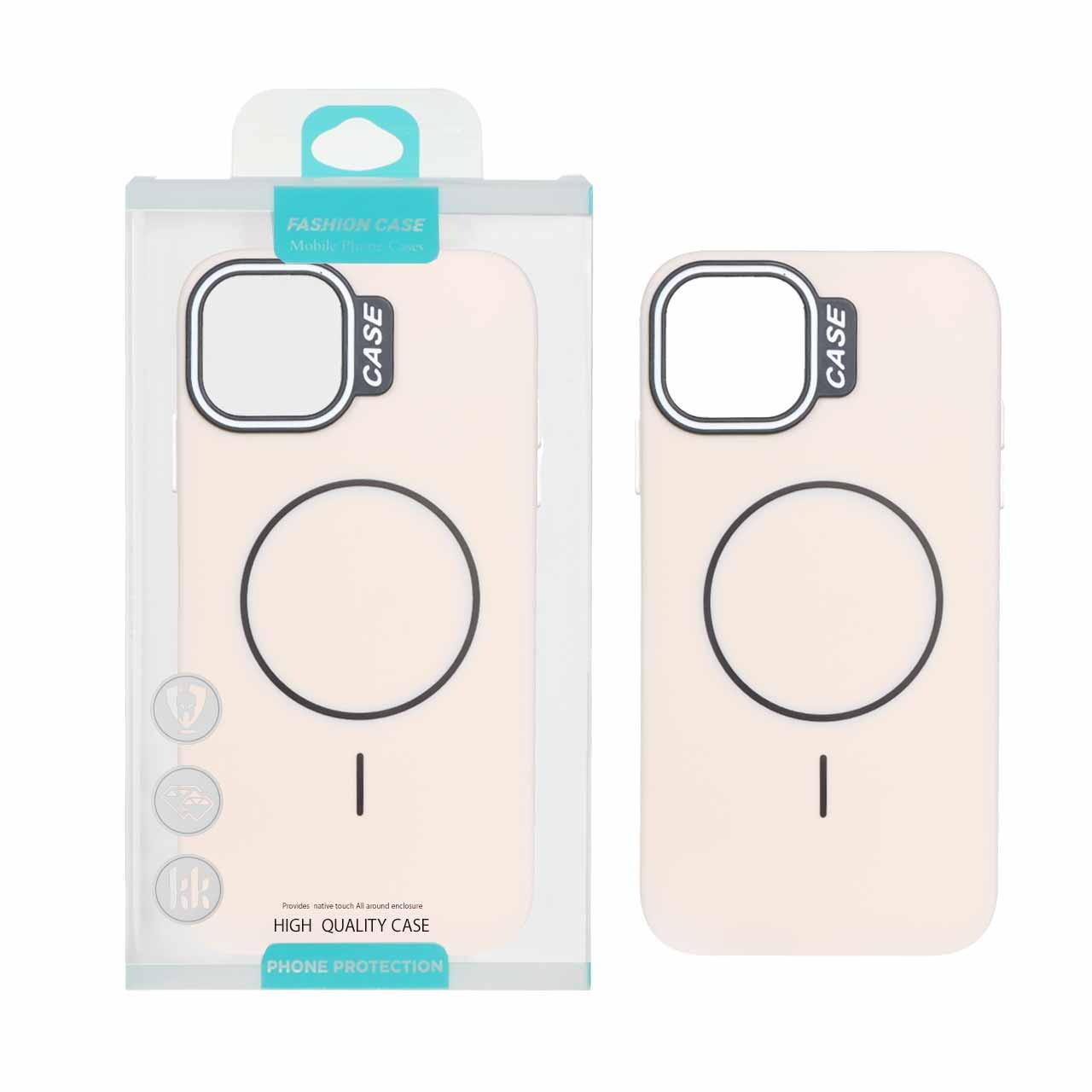 قاب طرح سیلیکونMagsafe پاستیلی آیفون11 کرم