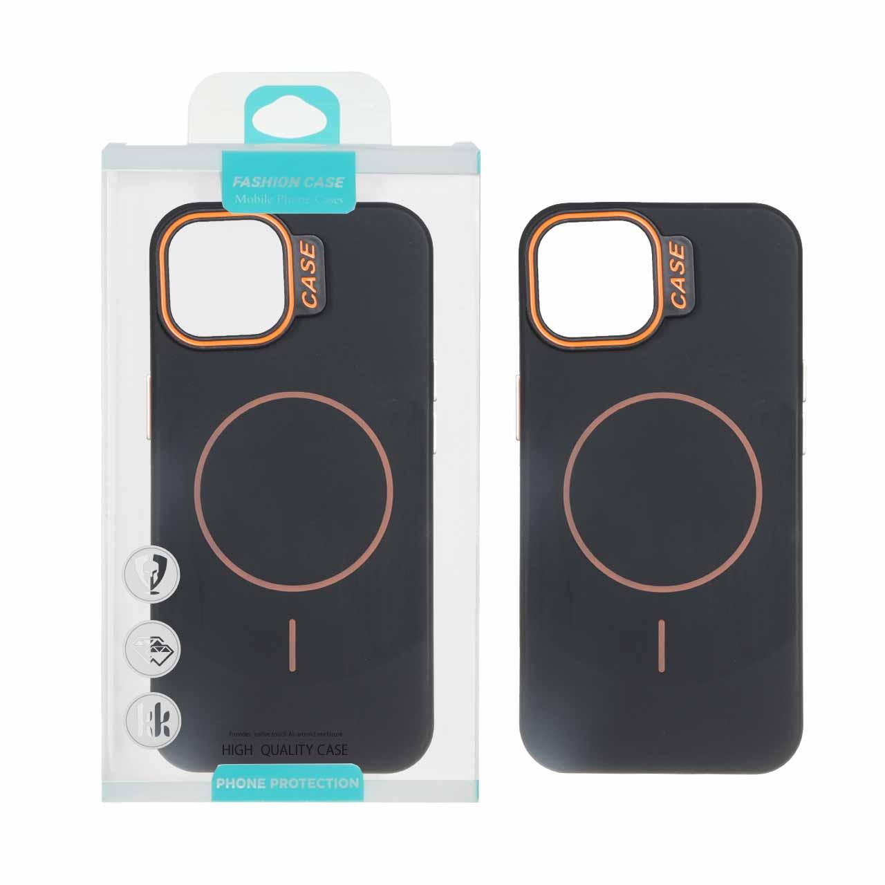 قاب طرح سیلیکونMagsafe پاستیلی آیفون13 مشکی