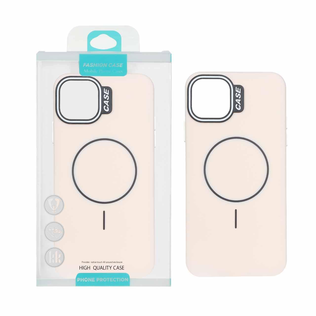 قاب طرح سیلیکونMagsafe پاستیلی آیفون11ProMax کرم