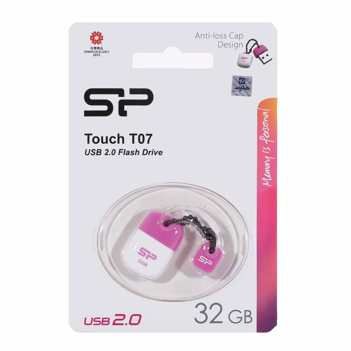 فلش 32GB USB2 Silicon Power Touch T07 صورتی