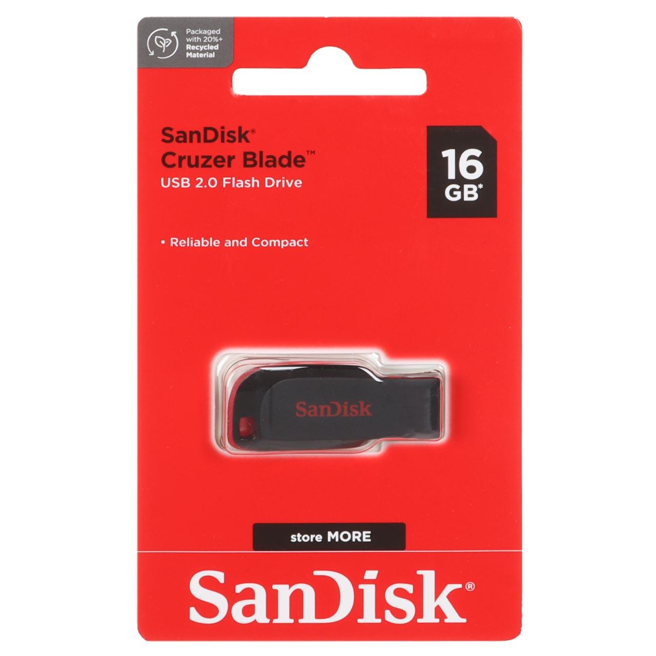 فلش 16GB USB2 SanDisk Cruzer Blade