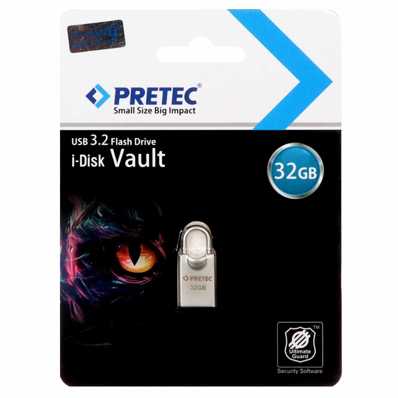 فلش 32GB USB3.2 Pretec Vault نقره ای