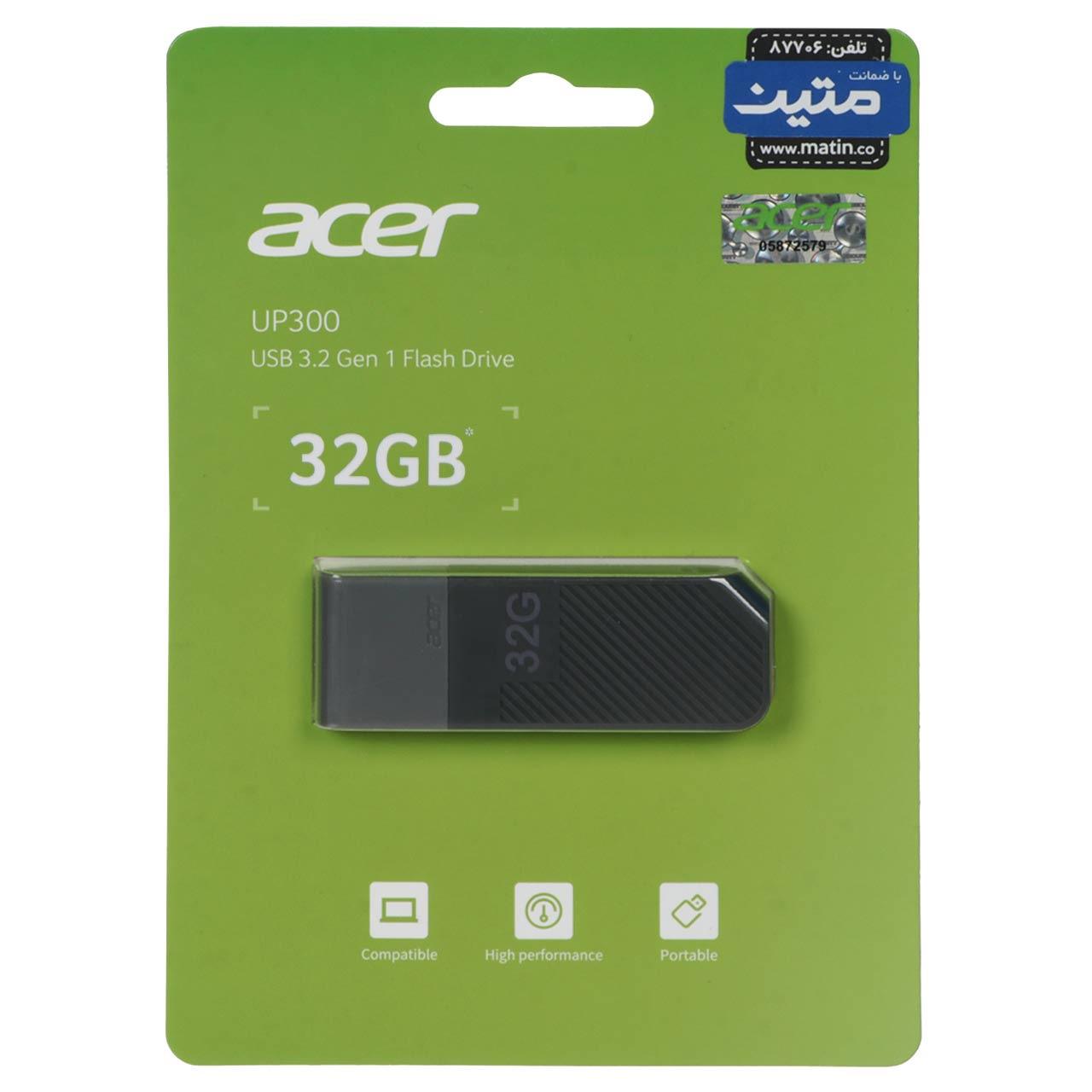 فلش 32GB USB3.2 Acer UP300 خاکستری
