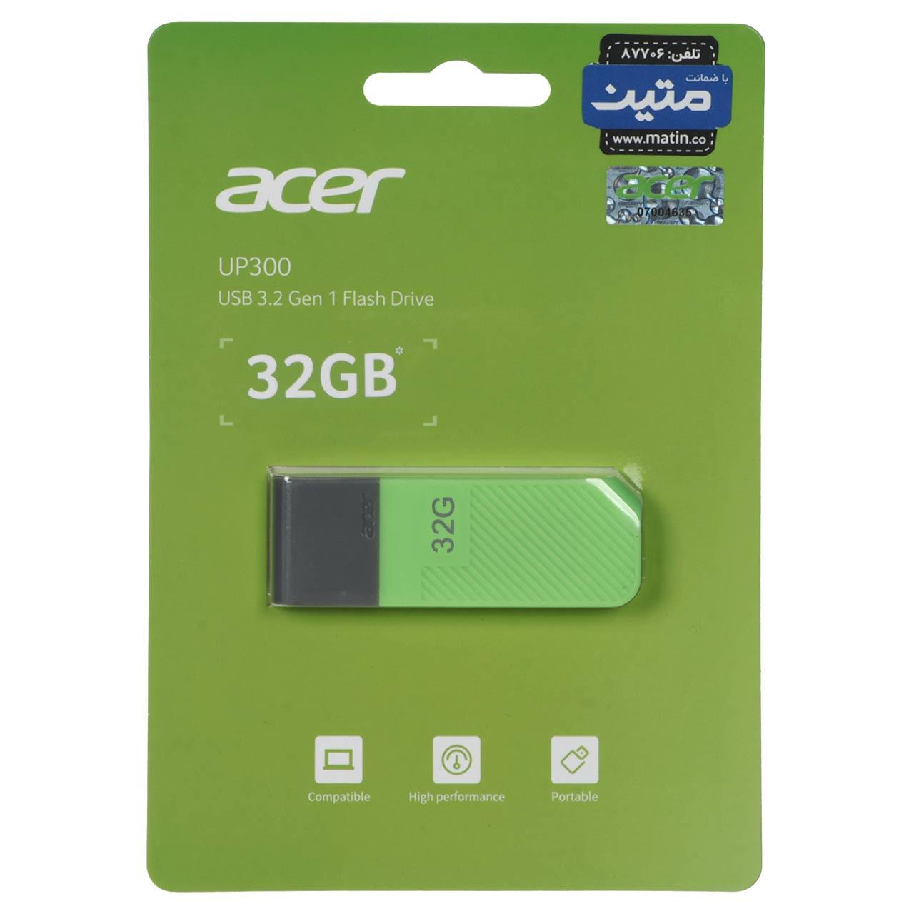 فلش 32GB USB3.2 Acer UP300 سبز