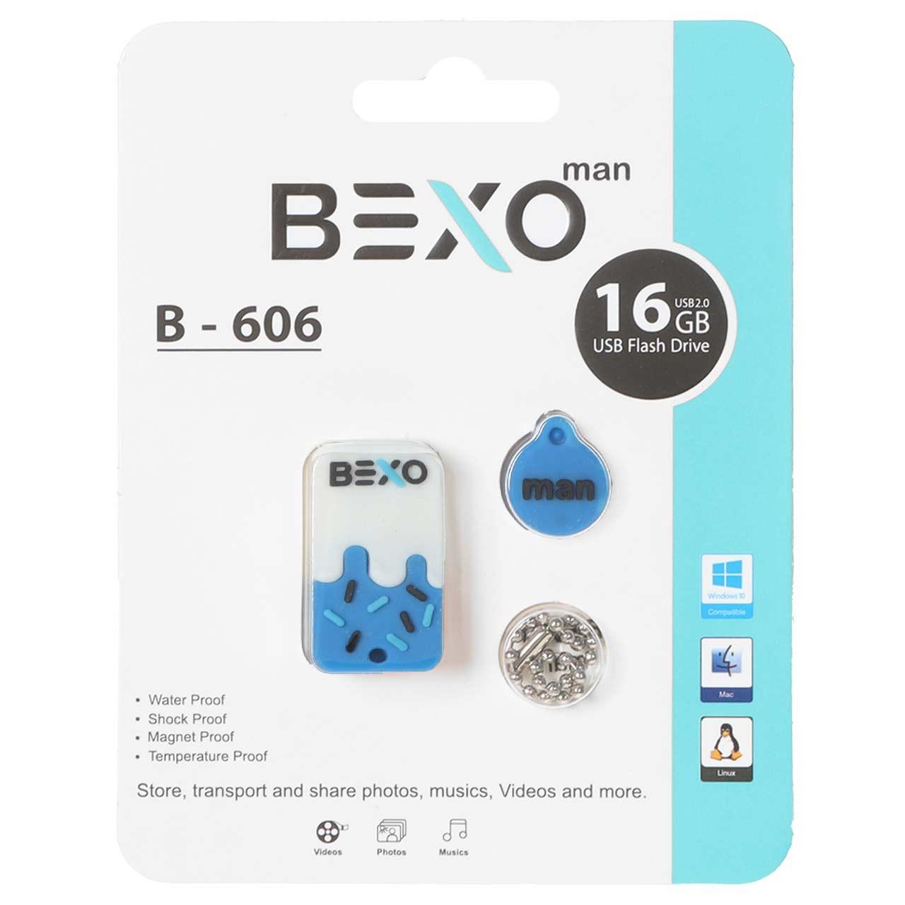 فلش 16GB USB2 BEXO B-606 آبی