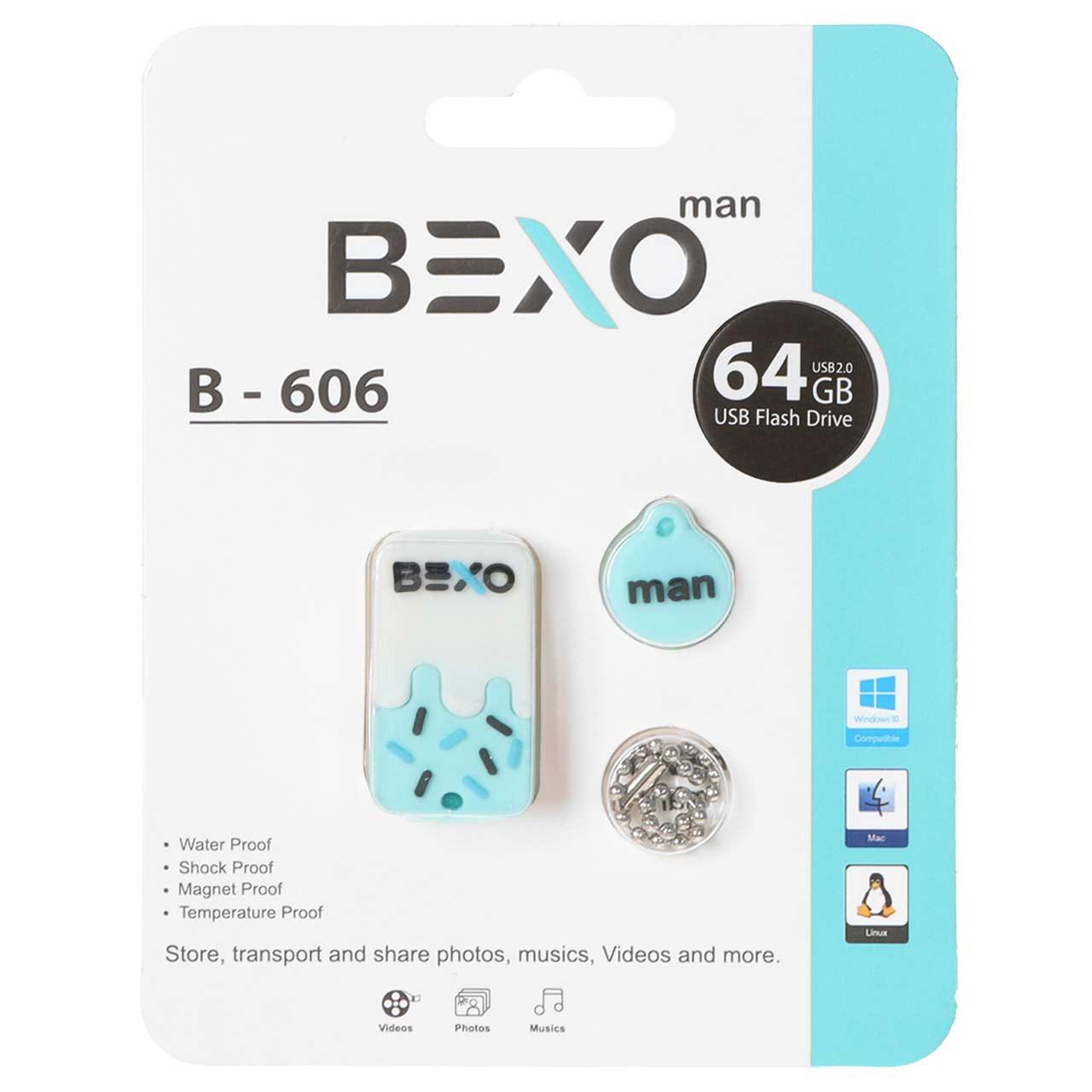 فلش 64GB USB2 BEXO B-606 آبی