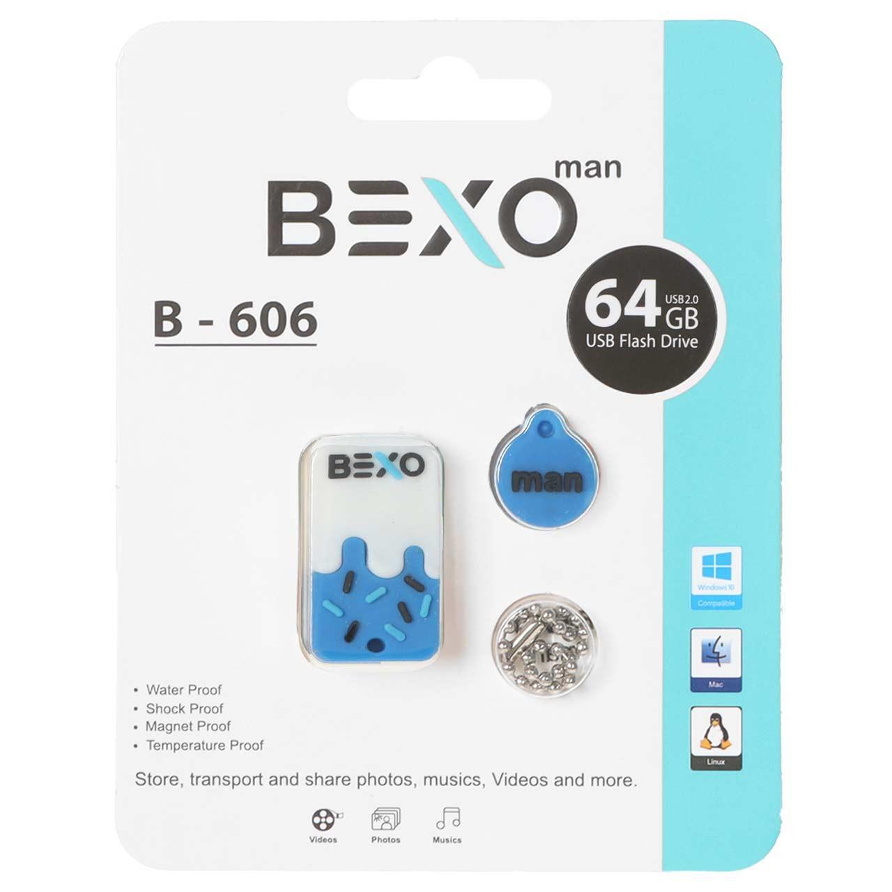 فلش 64GB USB2 BEXO B-606 آبی