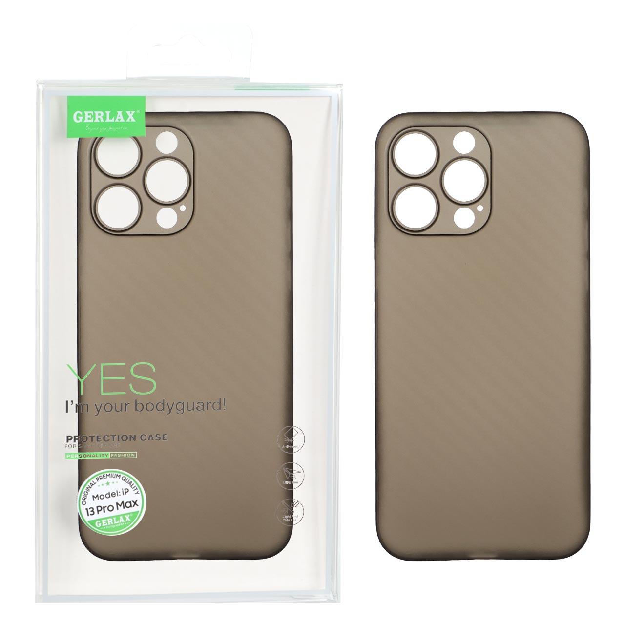 قاب GERLAX مات طرح کربن آیفون14ProMax دودی