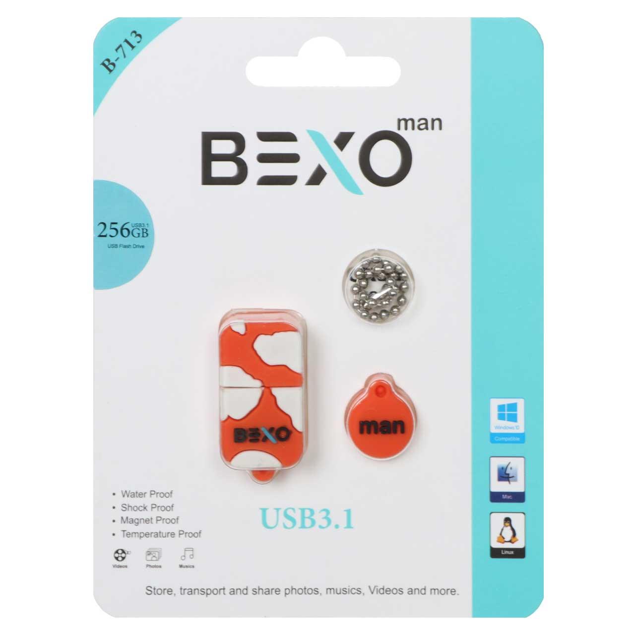 فلش 256GB USB3.1 BEXO B-713 نارنجی