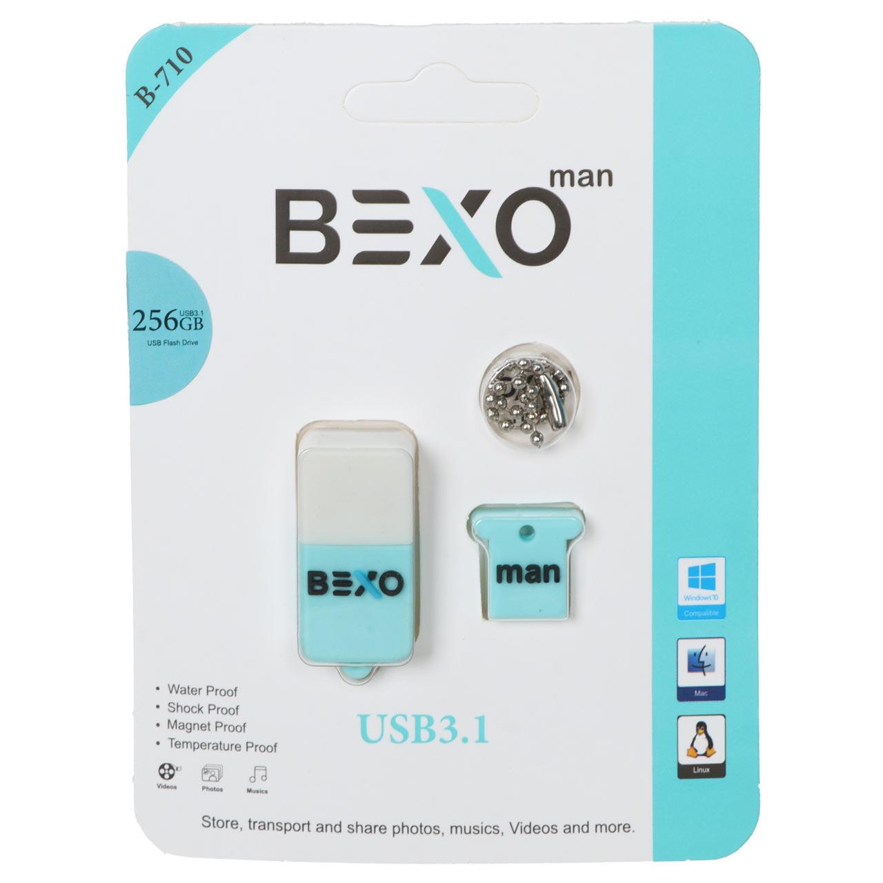 فلش 256GB USB3.1 BEXO B-710 آبی روشن