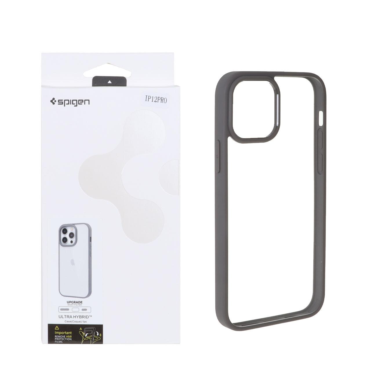 قاب اورجینالSpigen آیفون12Pro طوسی