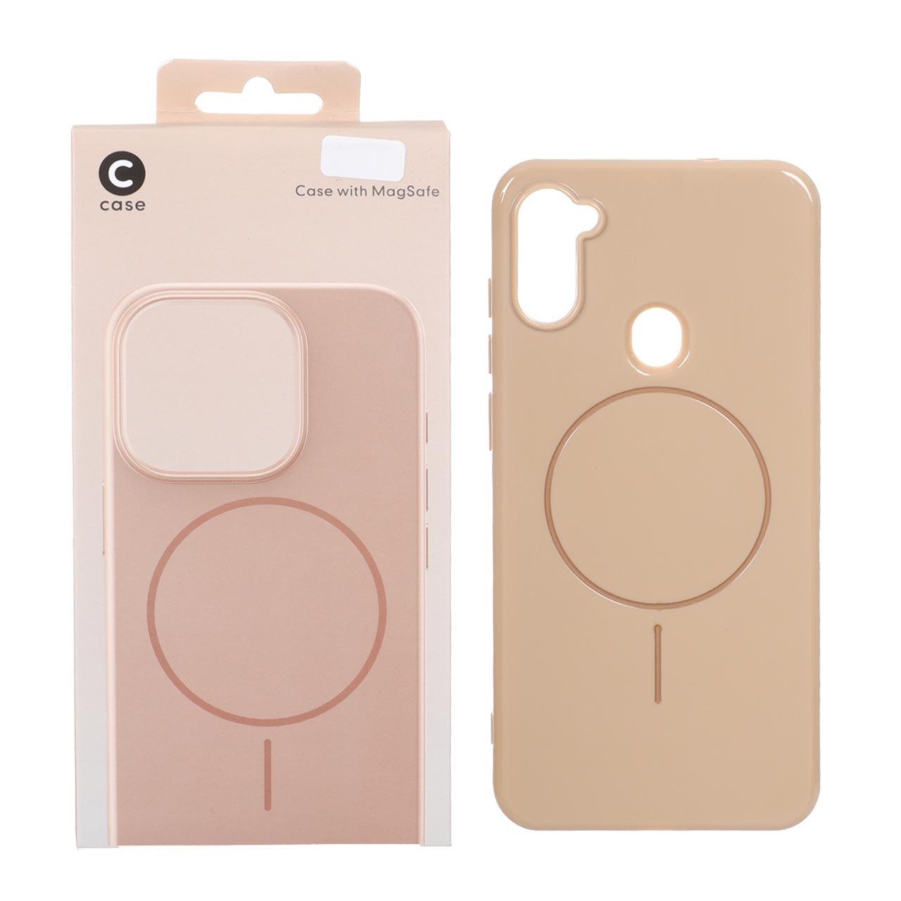 قاب CCase براقMagSafe داخل خز سامسونگA11 نسکافه ای