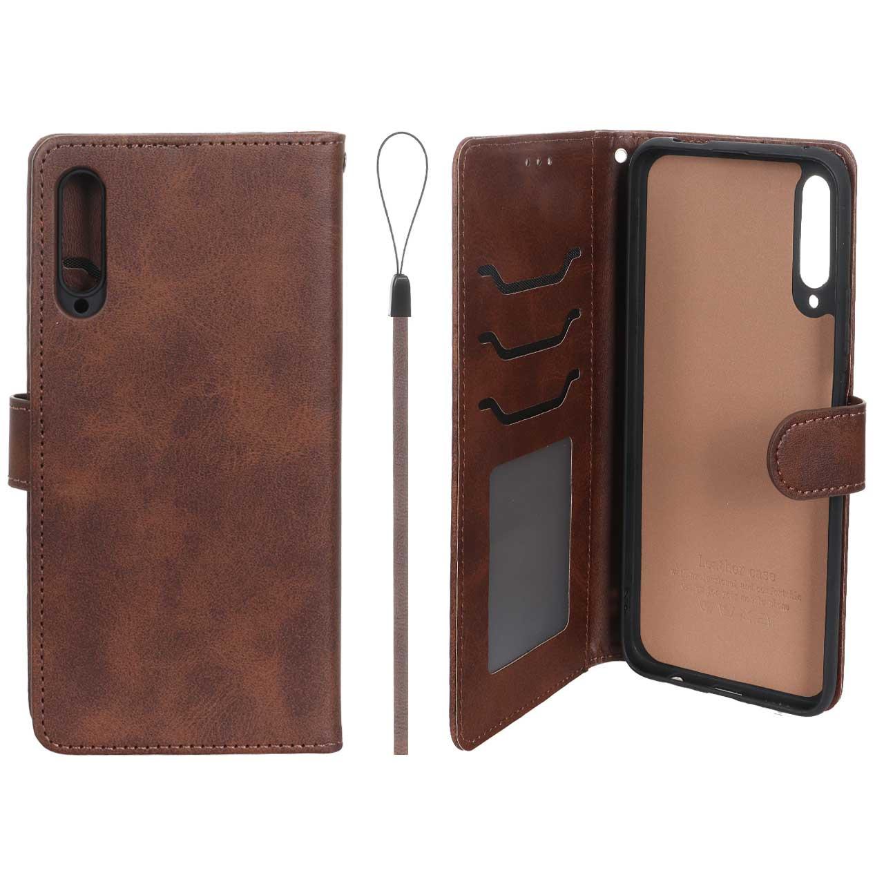 کیف موبایل مگنتی درجه یک داخل خز هواوی Y9s قهوه ای