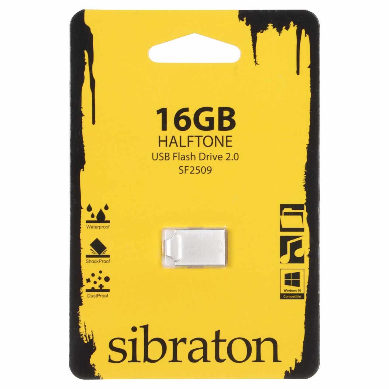 فلش 16GB USB2 Sibraton HALFTONE SF2509 نقره ای