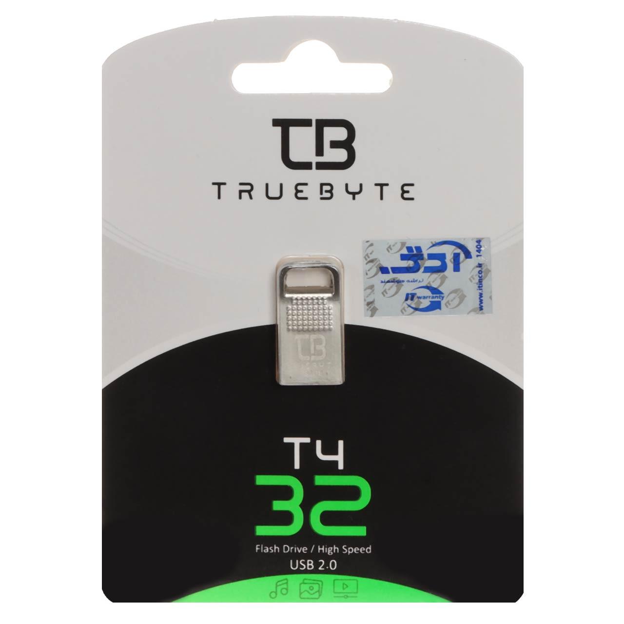 فلش 32GB USB2 TRUEBYTE T4 نقره ای