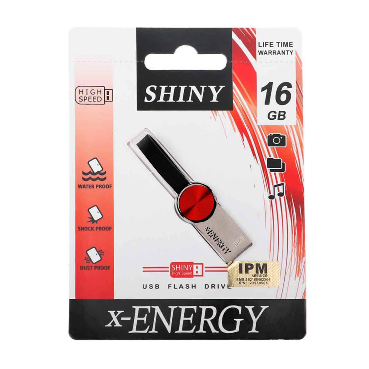 فلش 16GB USB2 X-ENERGY Shiny قرمز