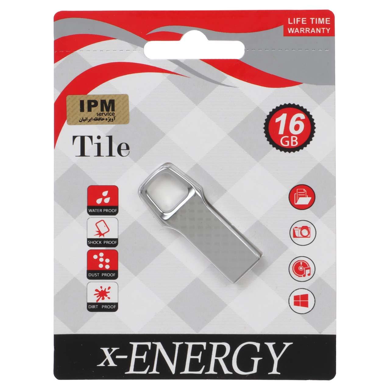 فلش 16GB USB2 X-ENERGY Tile نقره ای