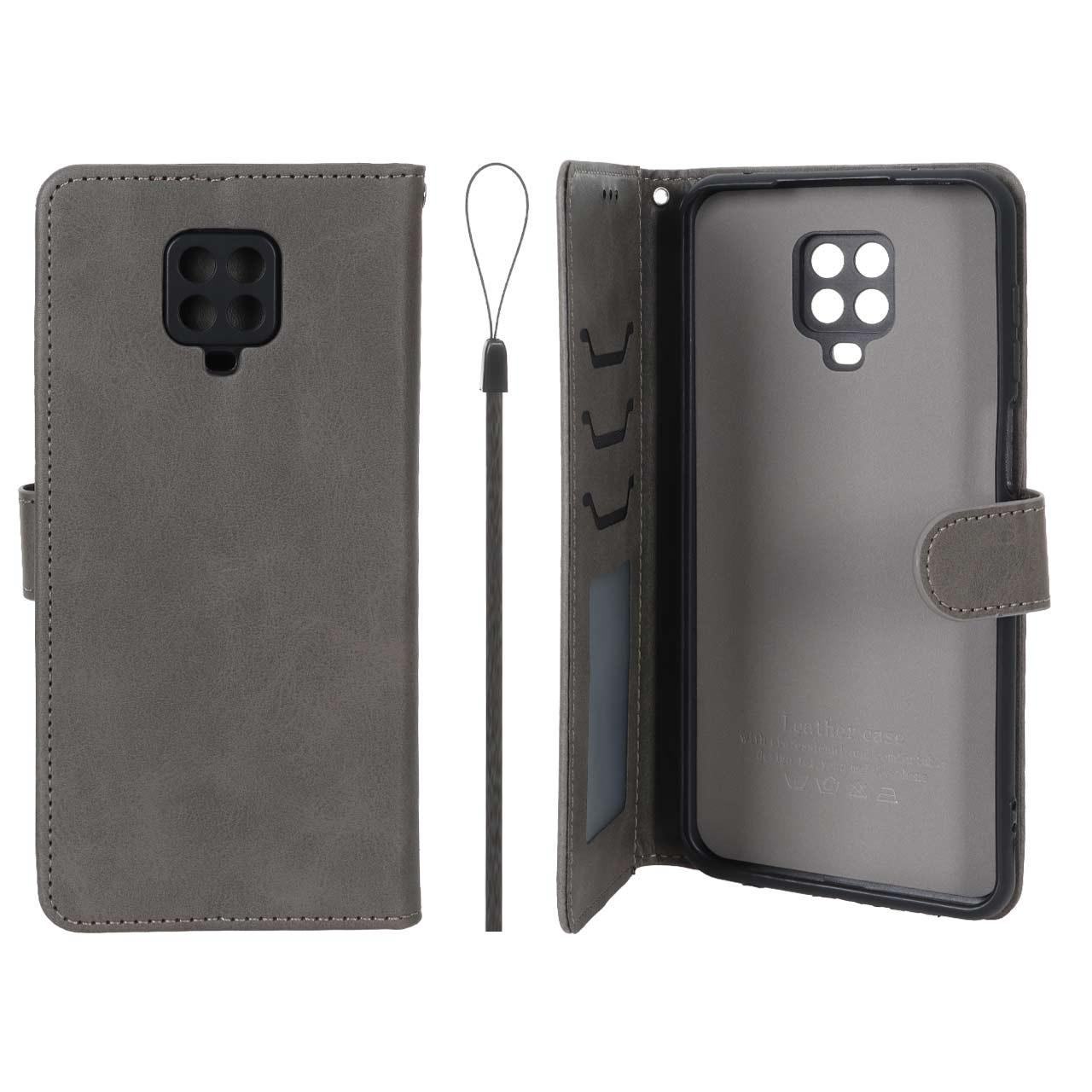 کیف موبایل مگنتی داخل خز شیائومیNote9S خاکستری