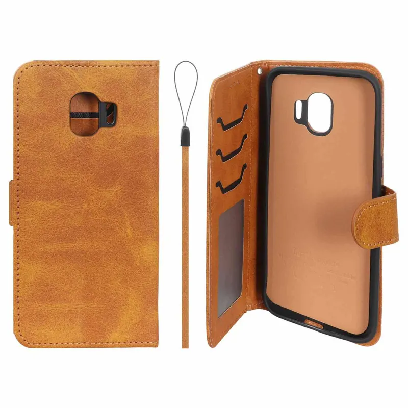 کیف موبایل مگنتی داخل خز سامسونگ J2Pro عسلی